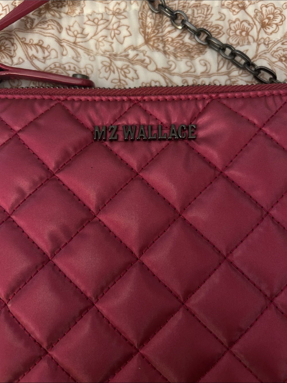 MZ Wallace Quilted Crossbody Bag - Magenta - Picture 2 of 6